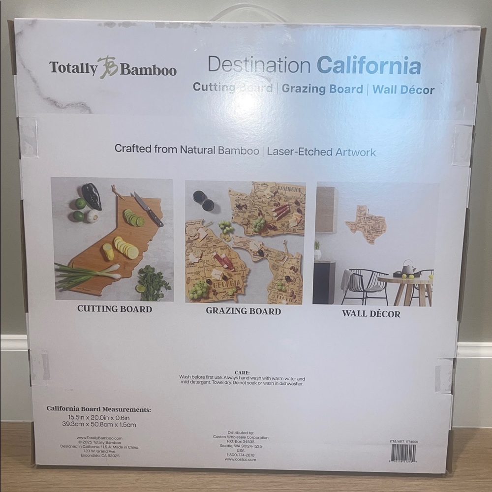 ❤️NEW!!!❤️ Totally Bamboo Destination California State Shaped & Cutting Board. - Picture 7 of 8